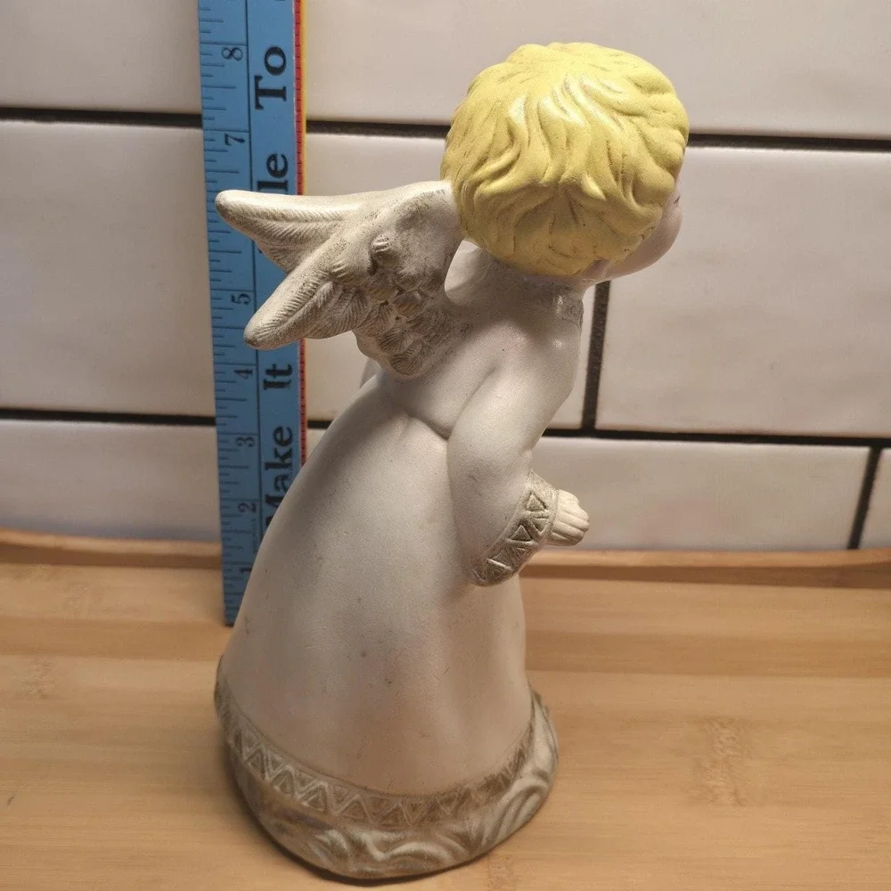 Vintage 1960s Christmas Kissing Blonde Angel Present Gift Figurine‎ Decor 8